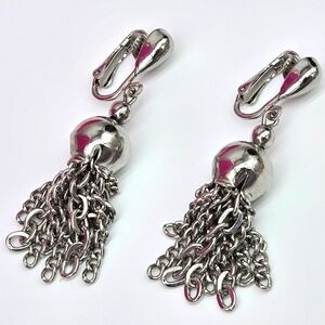 Park Lane Vintage Elegant Silver Tassel Earrings 2 Inches